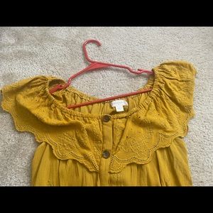 Altrad State mustard Bohemian Crop Top